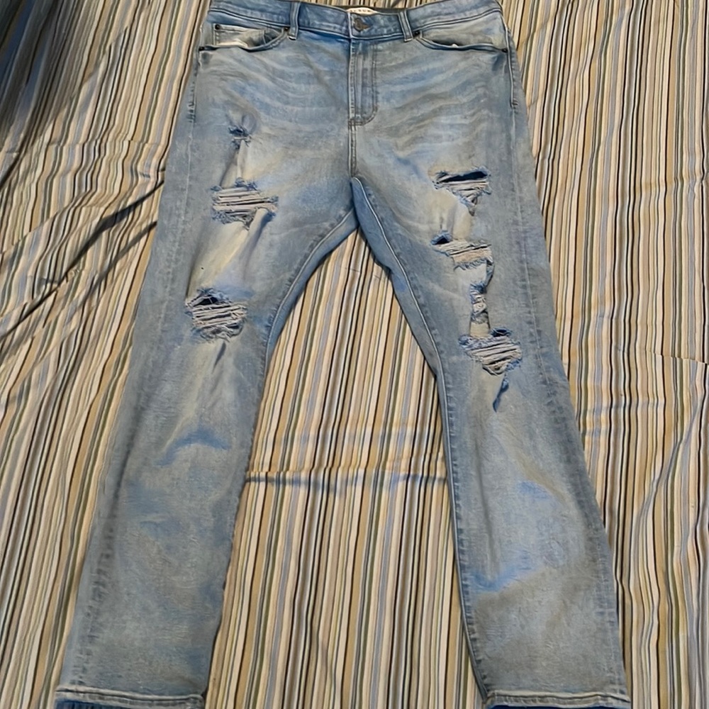 Pacsun Slim Tapper Denim Distressed Jeans 36x32